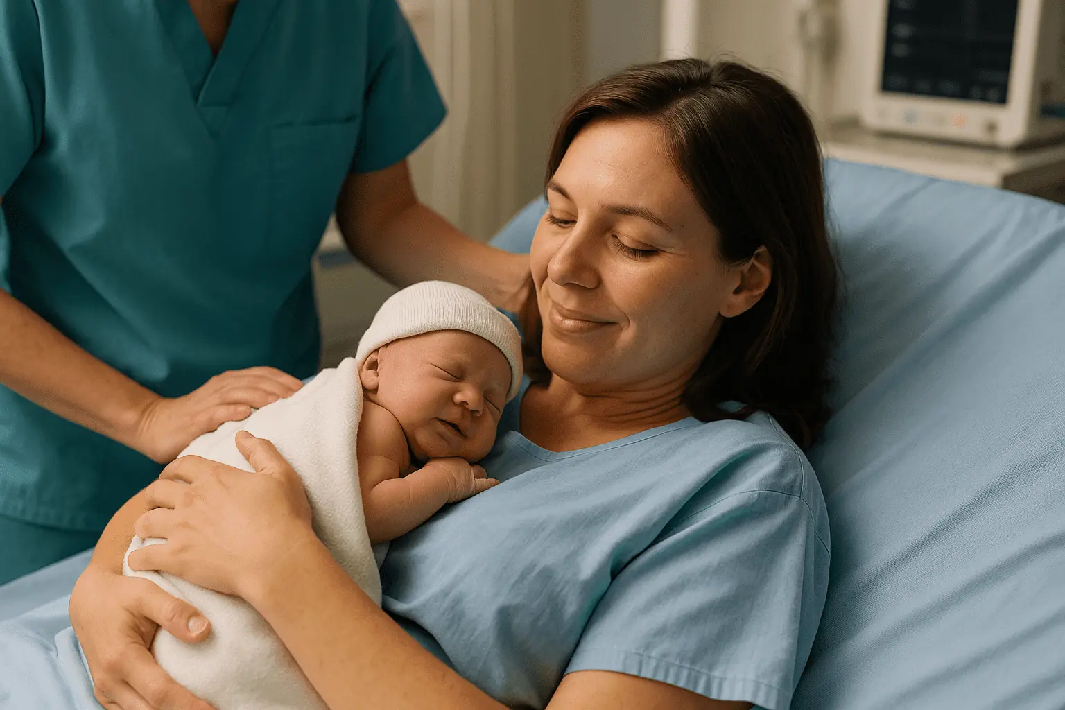 surrogacy women and baby